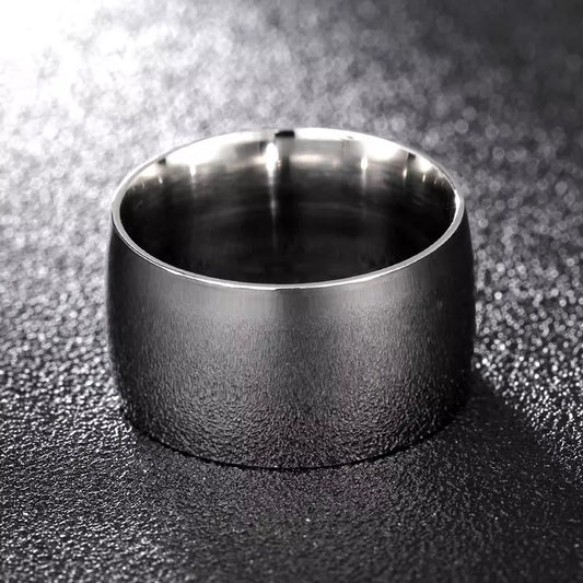 Herrenring aus glattem Edelstahl