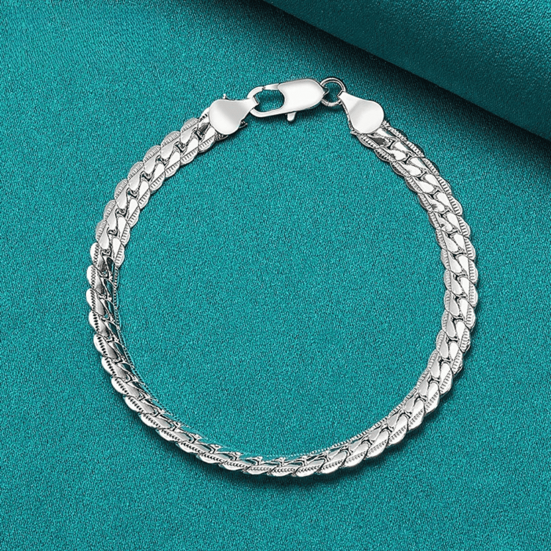 925er Silber Armband aus Ungarn mit 6 mm Zirkonia