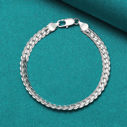 925er Silber Armband aus Ungarn mit 6 mm Zirkonia