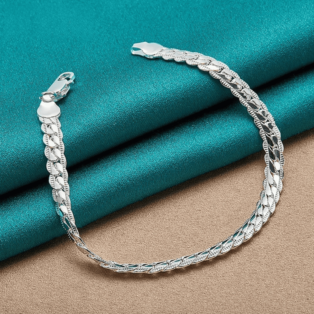 925er Silber Armband aus Ungarn mit 6 mm Zirkonia