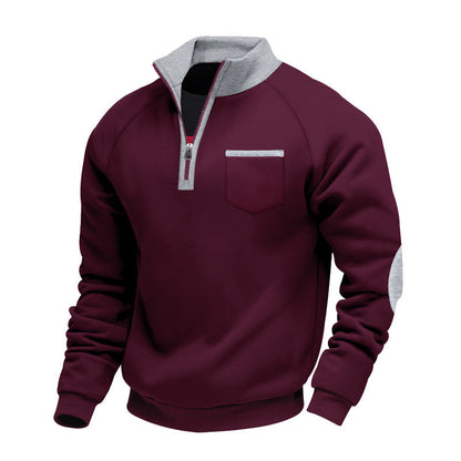 Trond – Fleece Sweatshirt Mit Viertelreißverschluss