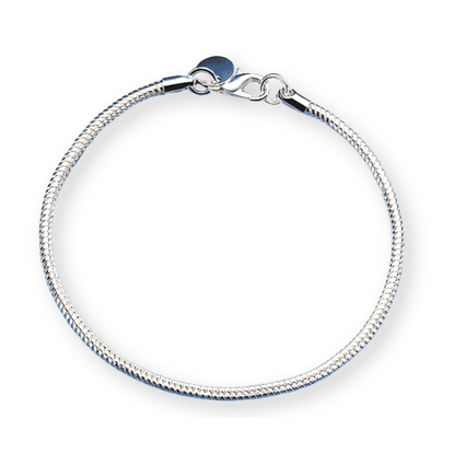 925er Silber Dänemark Cobra Armband mit 3 mm Zirkon