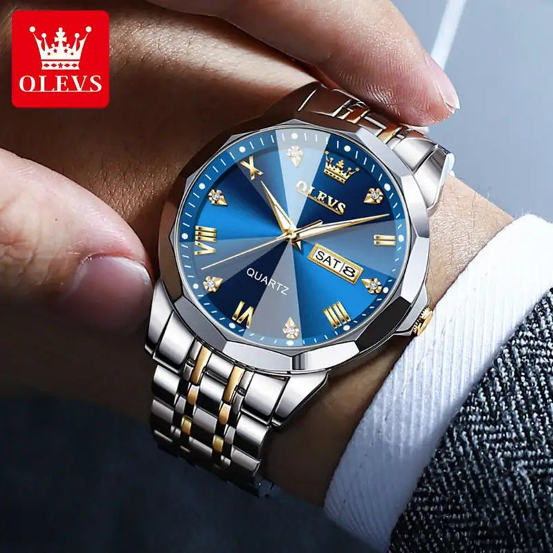 OLEVS 3D Crystal-Dial Watch with Diamond Pattern · Limited Edition